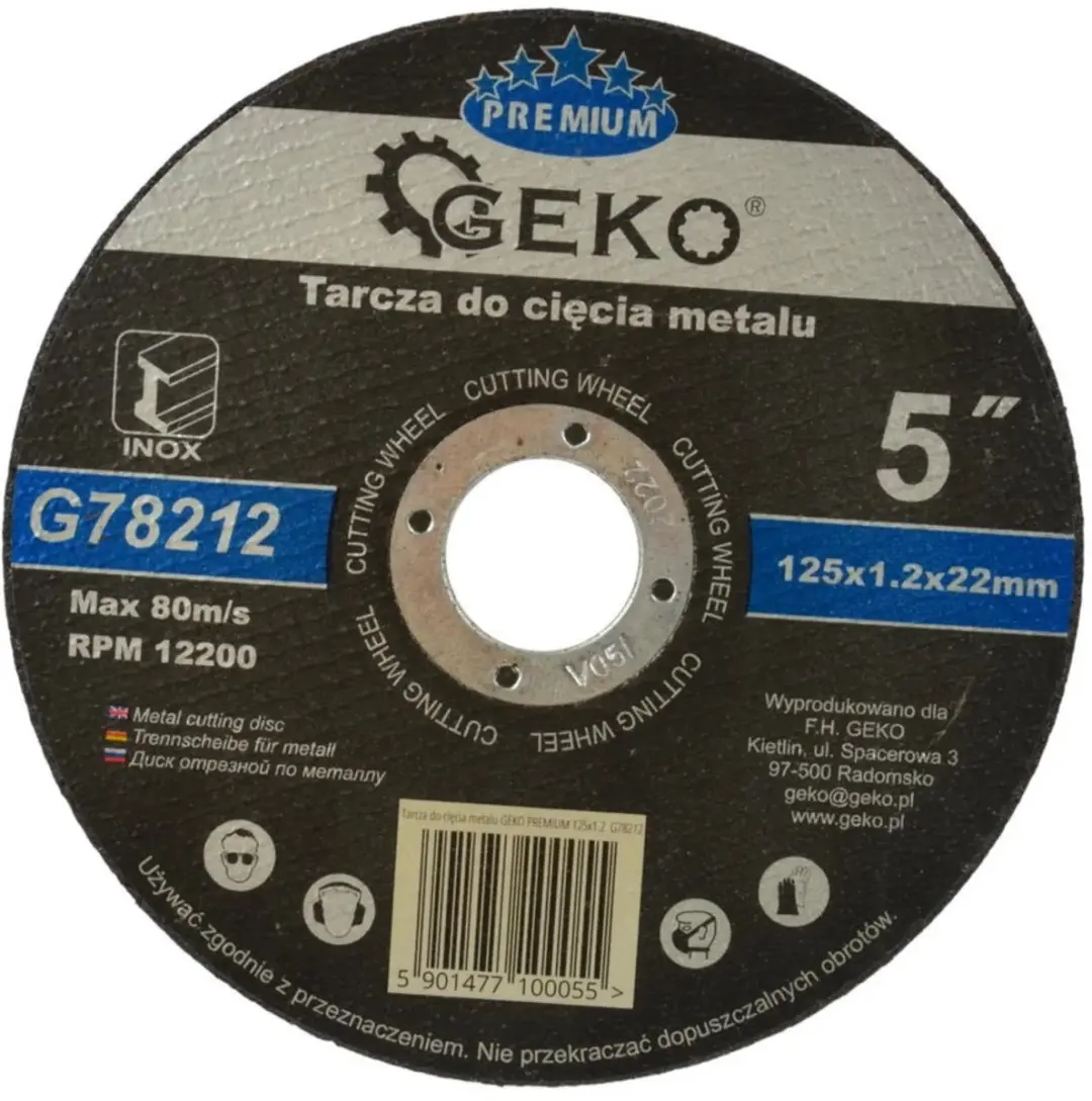GEKO G78212 Metaalsnijschijf 125x1,2mm