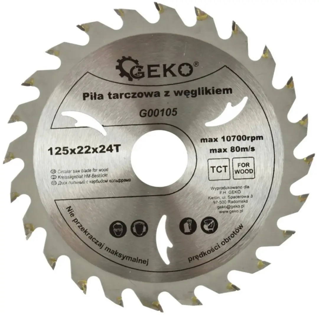 GEKO Cirkelzaagblad 125mm 24 Tanden
