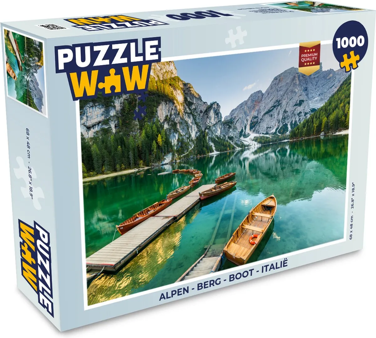 PuzzleWow Alpen Italië Legpuzzel 1000 Stuks