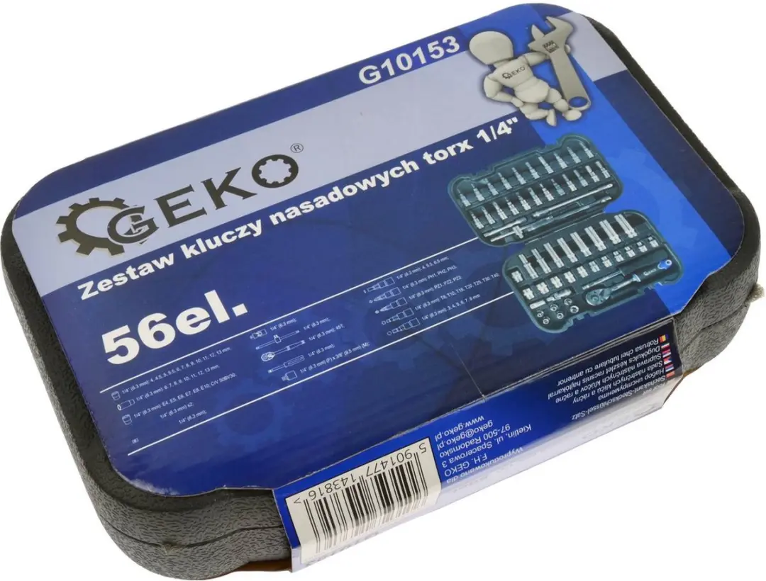 GEKO Torx dopsleutelset - 56-delig - 1/4" - afbeelding 5 van 6
