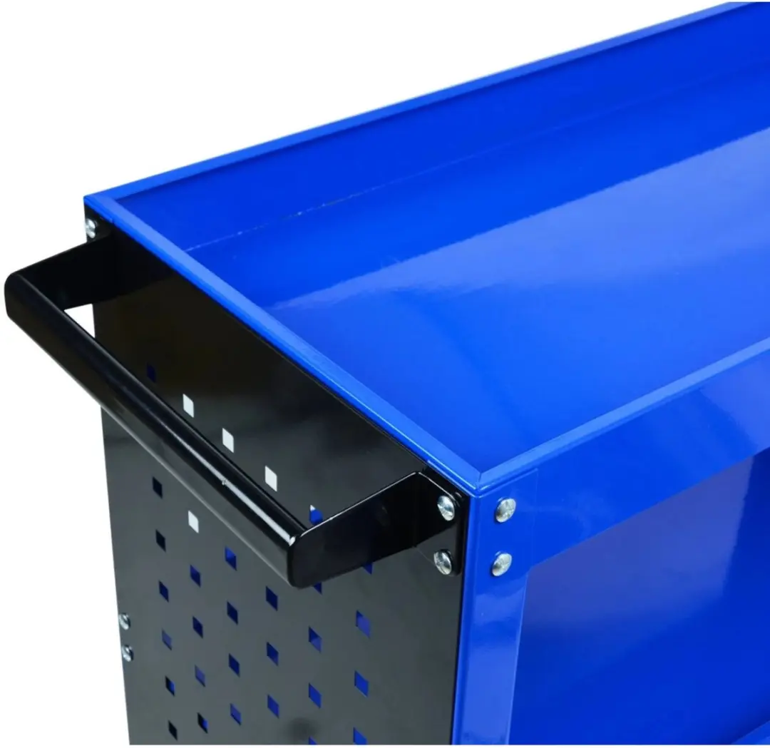 GEKO Werkplaatswagen met zijpanelen - 3 planken - Blauw - afbeelding 3 van 4