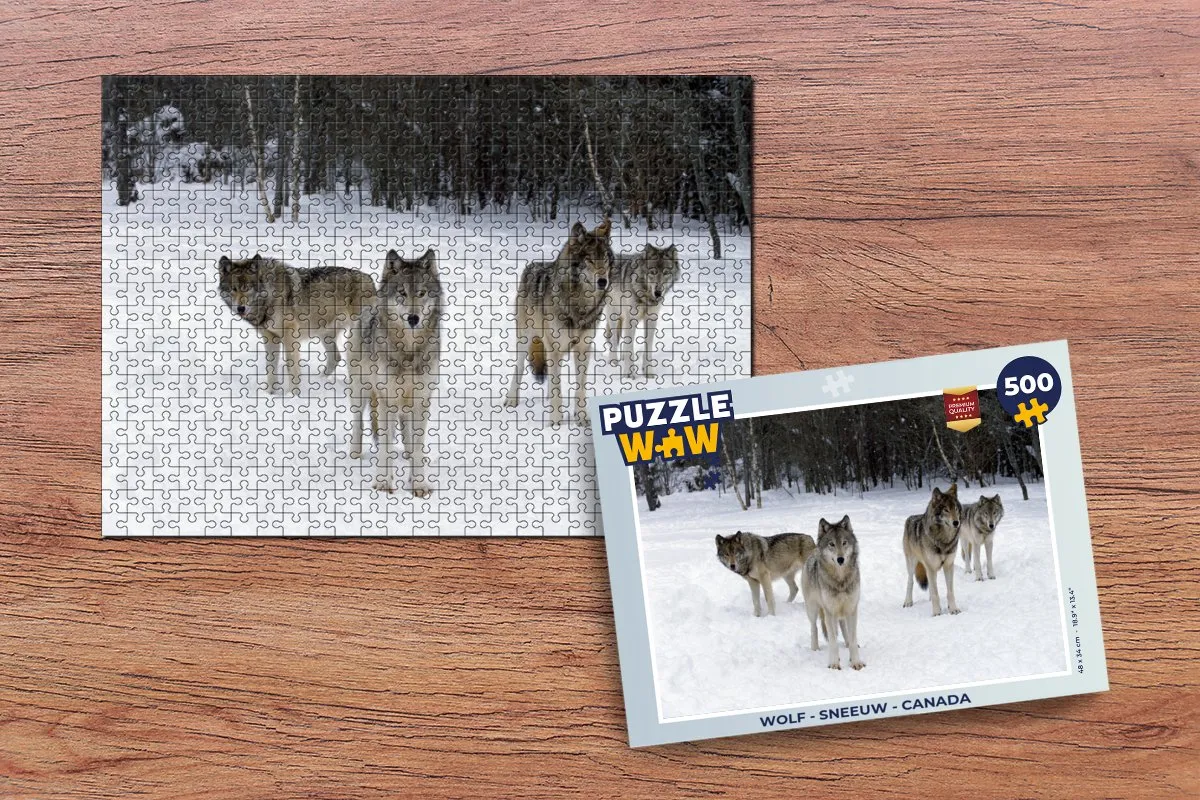 PuzzleWow Sneeuw Canada Legpuzzel 500 Stuks - Multicolor