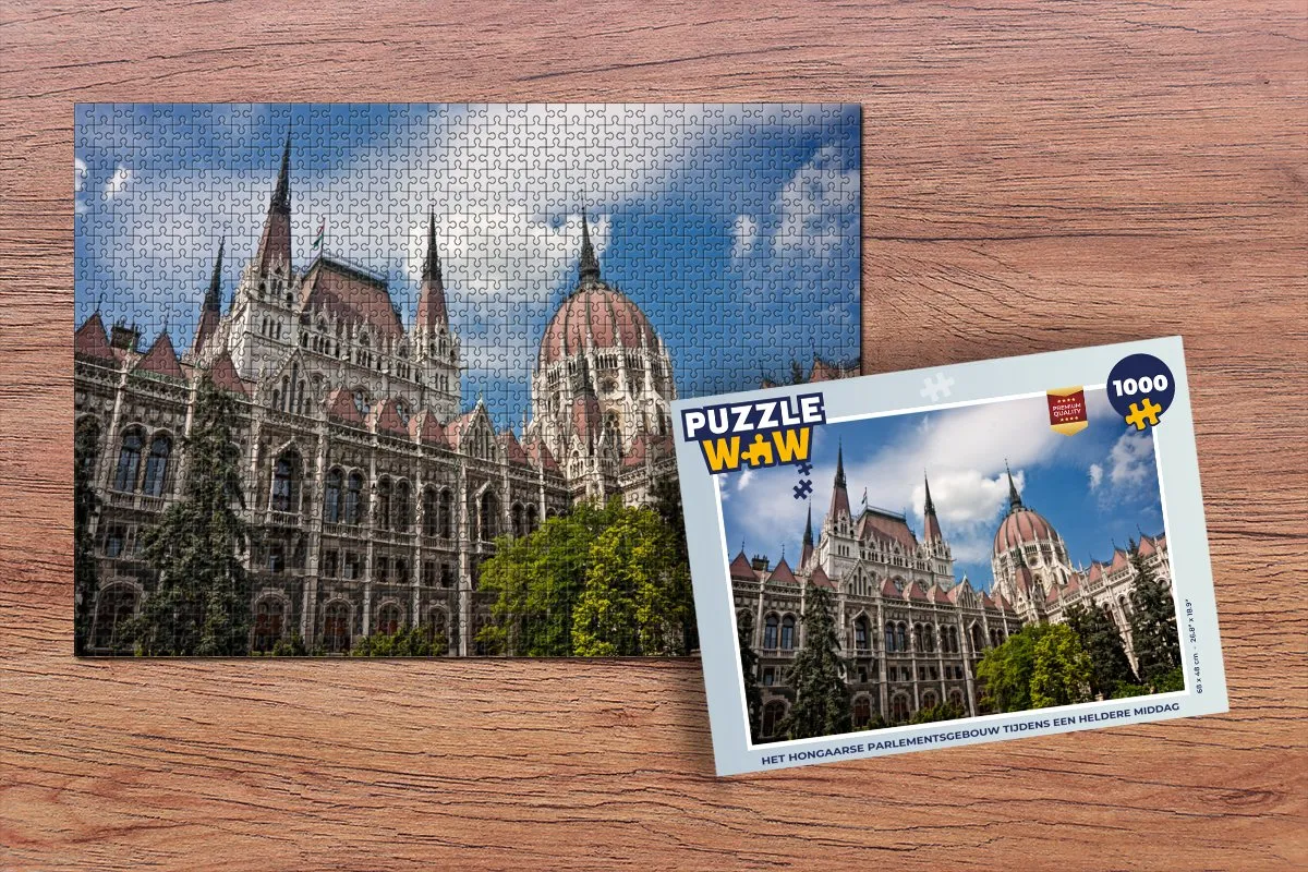 PuzzleWow Het Hongaarse Parlementsgebouw Legpuzzel 1000 Stuks - Multicolor