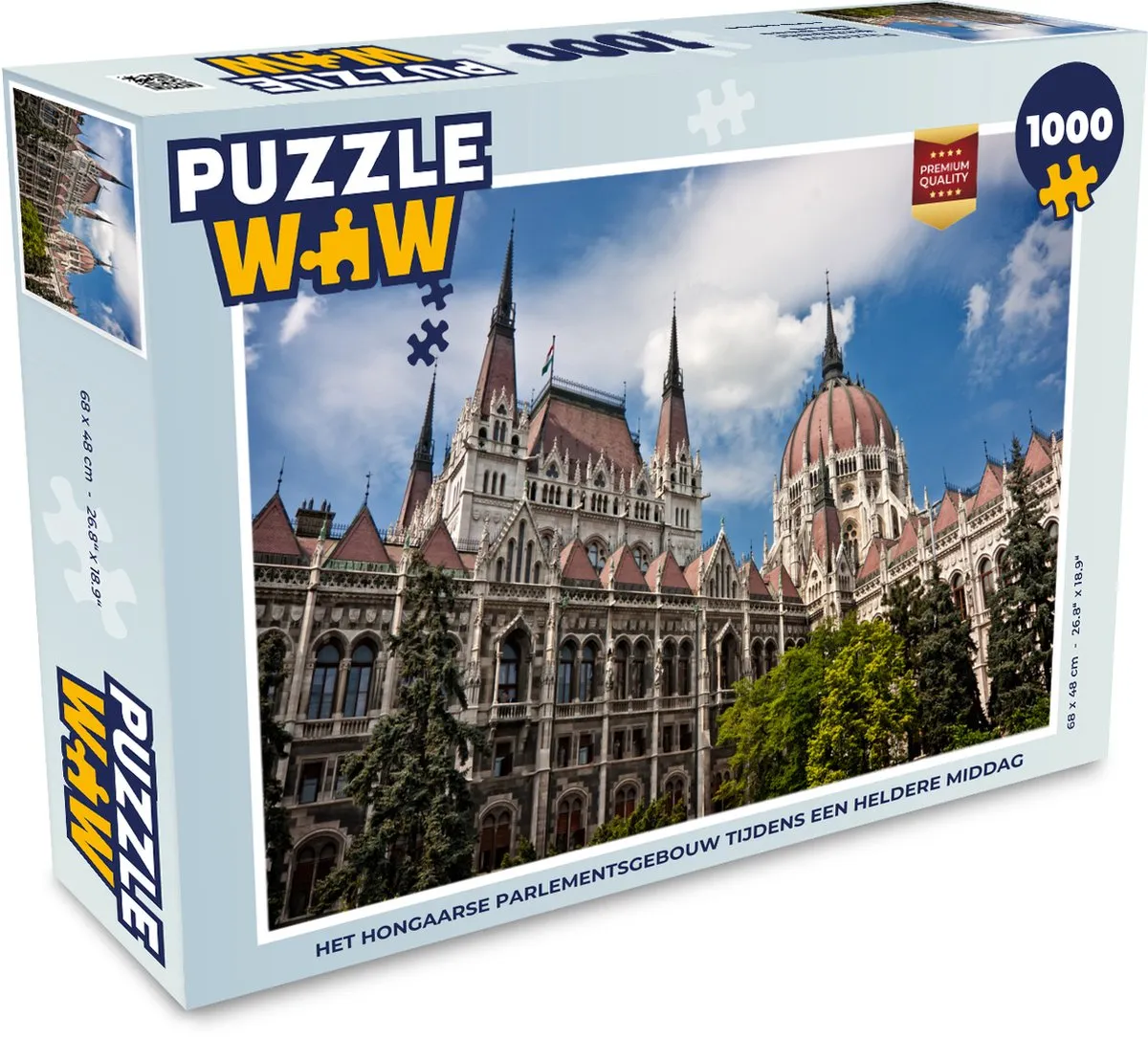 PuzzleWow Het Hongaarse Parlementsgebouw Legpuzzel 1000 Stuks - Multicolor