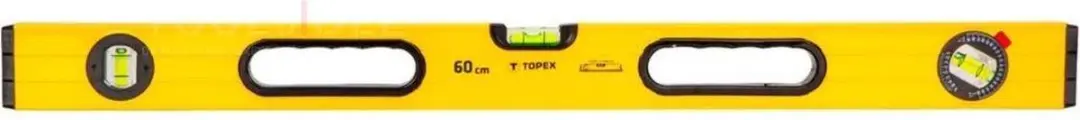 Topex 600 Serie Aluminium Waterpas - 60 cm - 3 Libellen - afbeelding 3 van 3