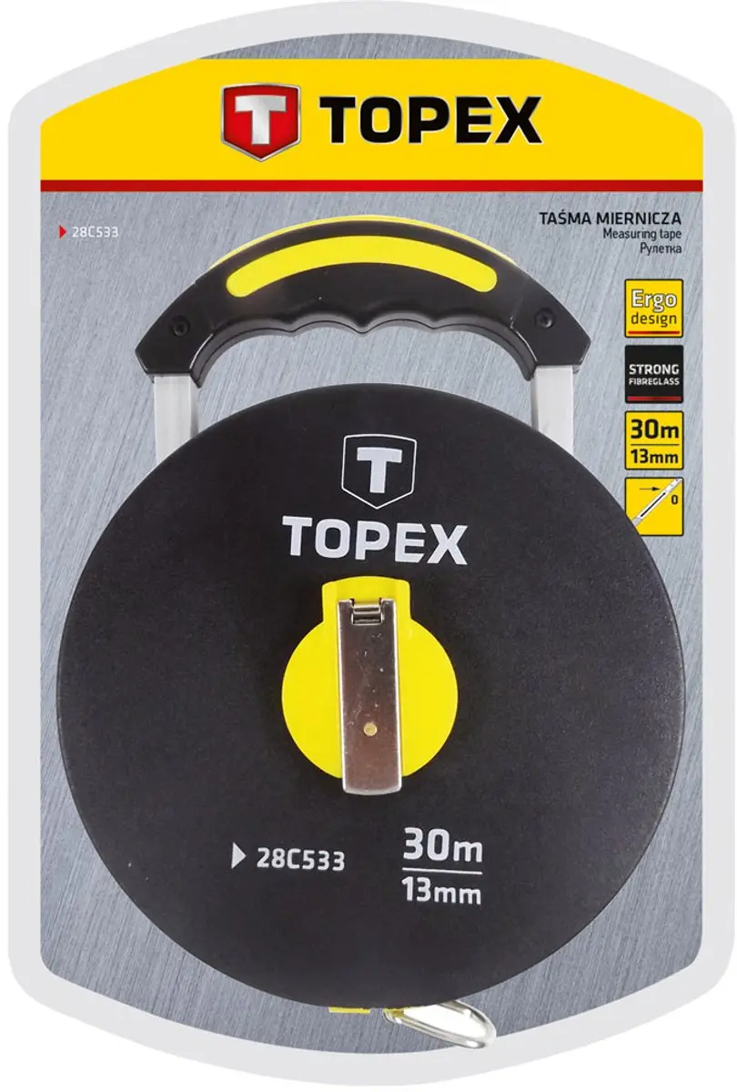 Topex Meetlint Glasvezel 30 m - Verplaatsbaar Nulpunt - afbeelding 2 van 3