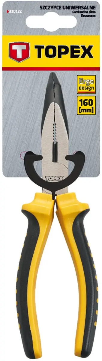 Topex 32D103 Punttang Gebogen 160mm - Blauw - afbeelding 2 van 3