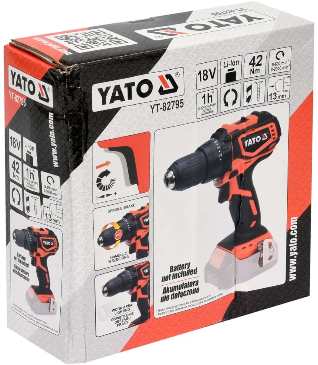 Yato 18V Serie YT-82795 Accuboormachine - Borstelloos - afbeelding 4 van 6