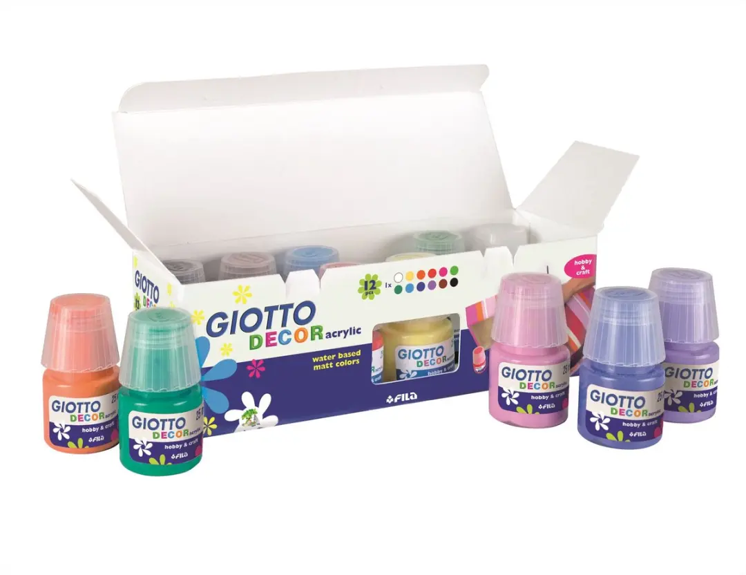 Giotto Decor Acrylic Acrylverf Set - 12 kleuren 25ml - afbeelding 2 van 4