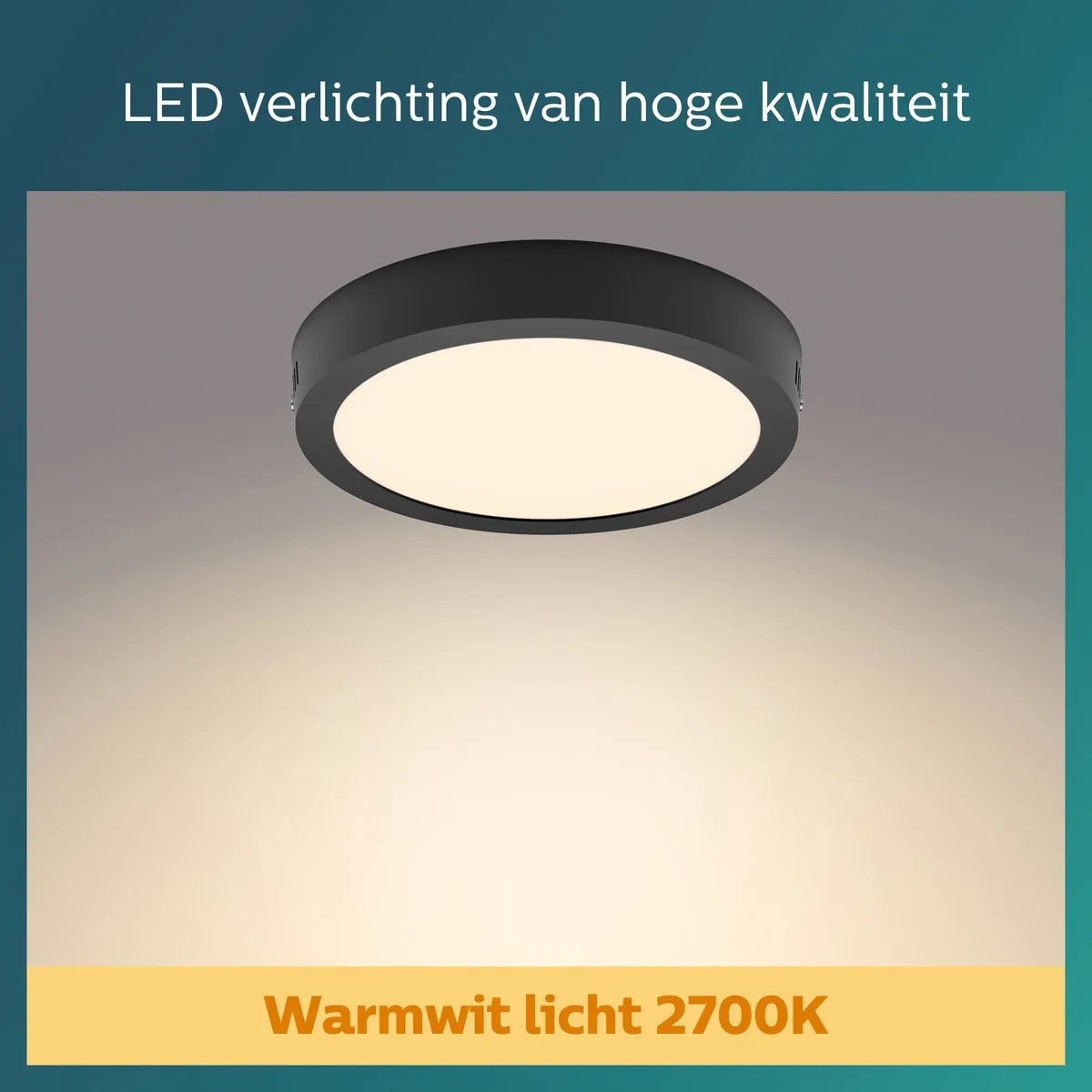 Philips Magneos Plafondlamp - Zwart - Ø21cm