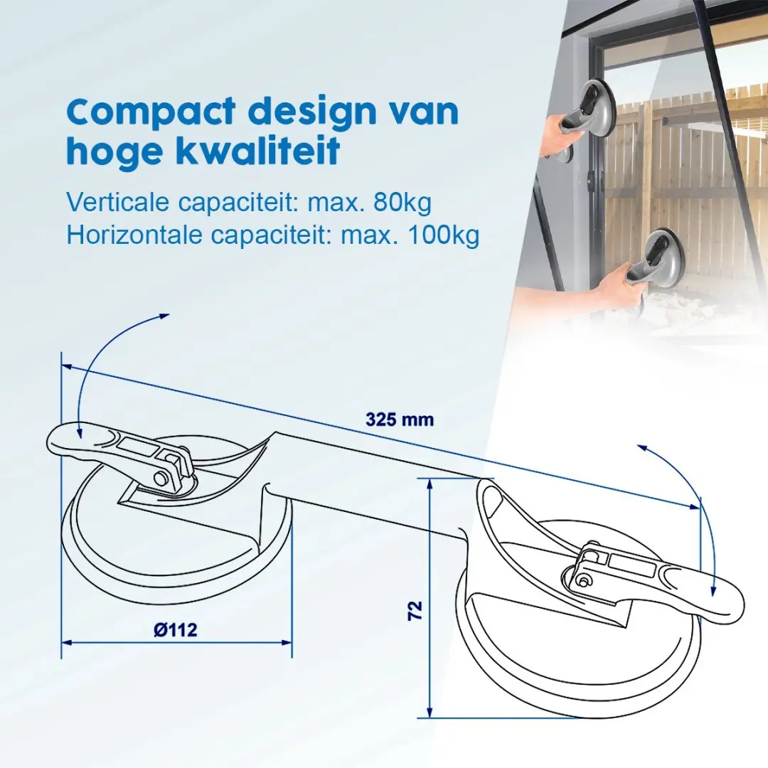 ProPlus 753428 Vacuümheffer - 2 Zuignappen - Zilver - afbeelding 5 van 6