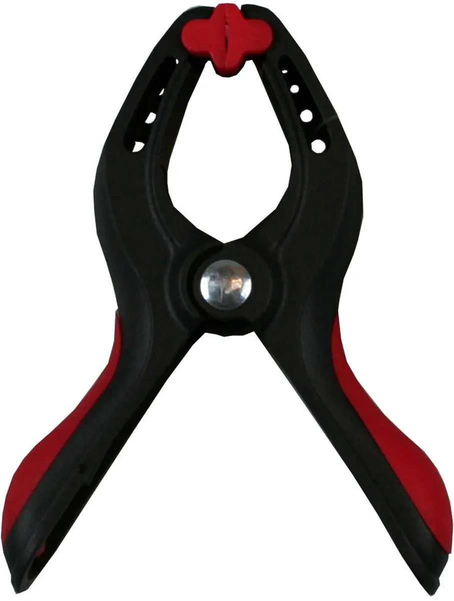 Benson Zeilklemmen/veerklemmen - 1x - kunststof - 10 cm - profi lijmklemmen met rubber heft