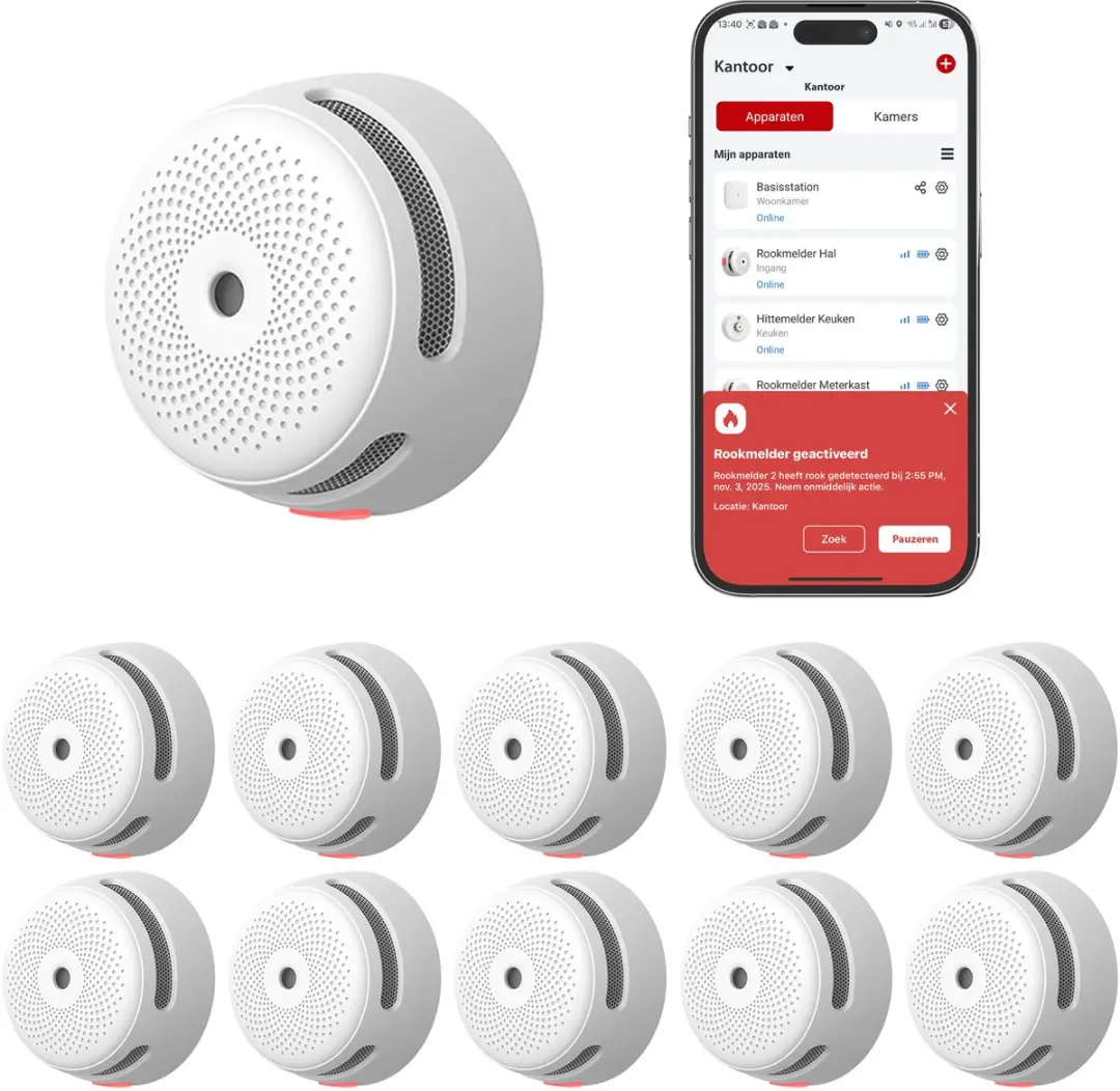 X-Sense XS01-M Slimme rookmelder met WiFi -10 Rookmelders