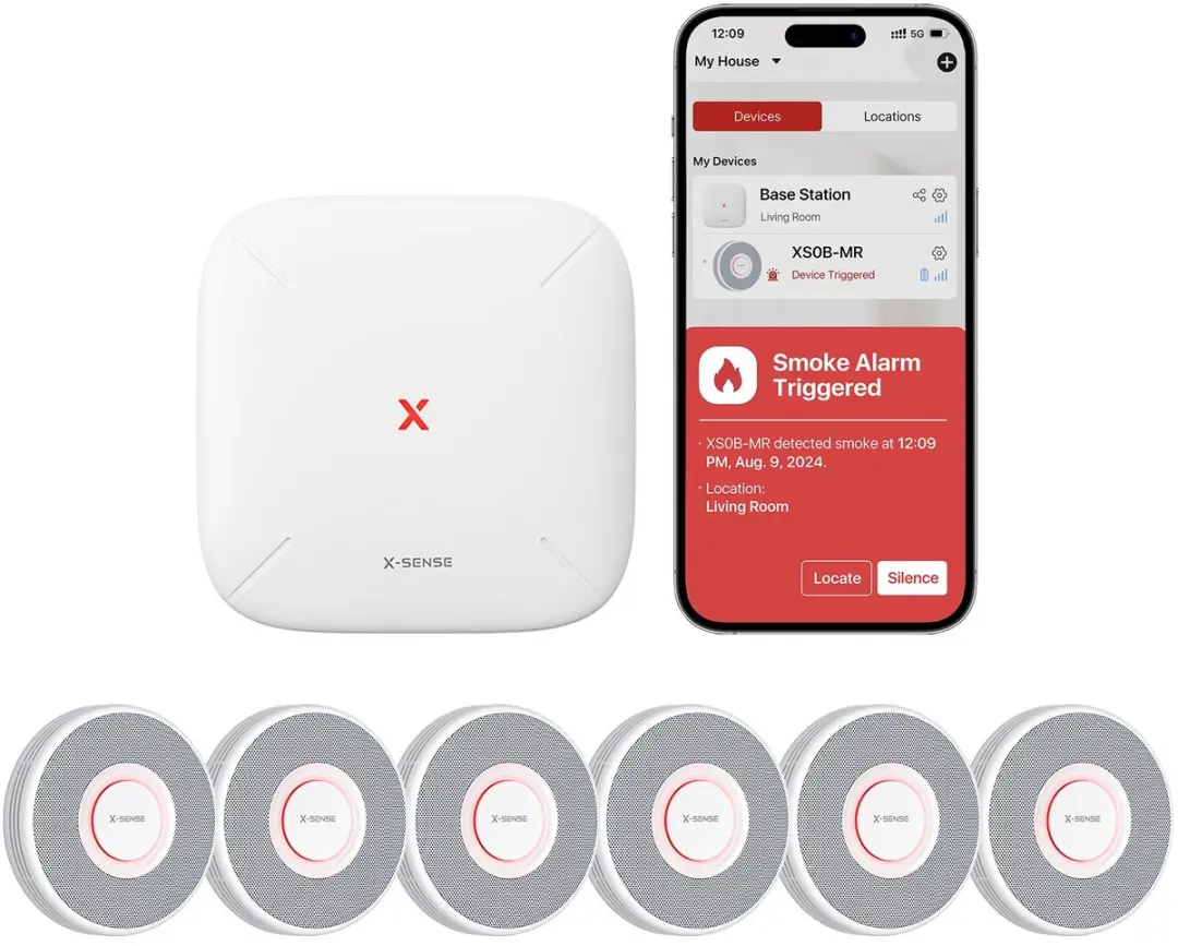 X-Sense Link+ Pro Slimme Voice Rookmelder bundel
