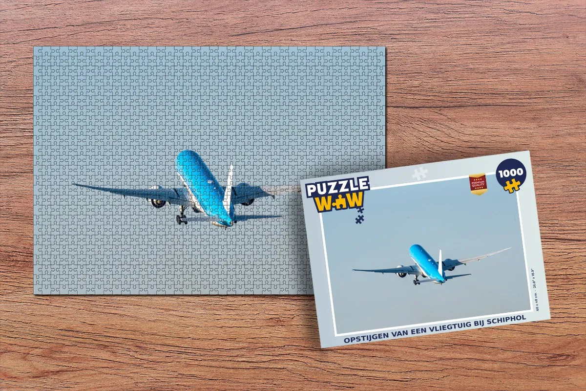 PuzzleWow Legpuzzel Opstijgen Schiphol 1000 Stuks - Multicolor