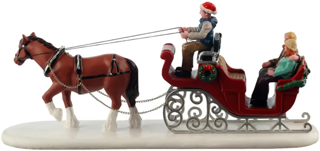 Lemax Holiday Sleigh Ride Kerstdorp Tafereel 2026 - afbeelding 2 van 4