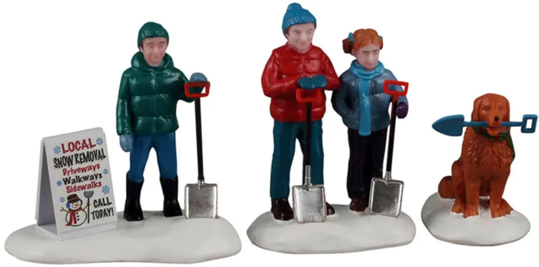 Lemax Neighborhood Snow Shovelers