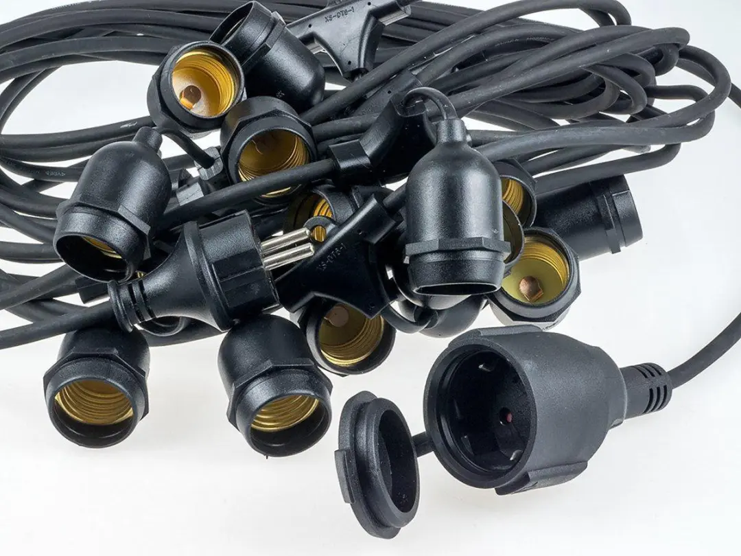 V-TAC VT-7135 String Light LED-lamp - E27 - IP54 - Zwart - afbeelding 3 van 6