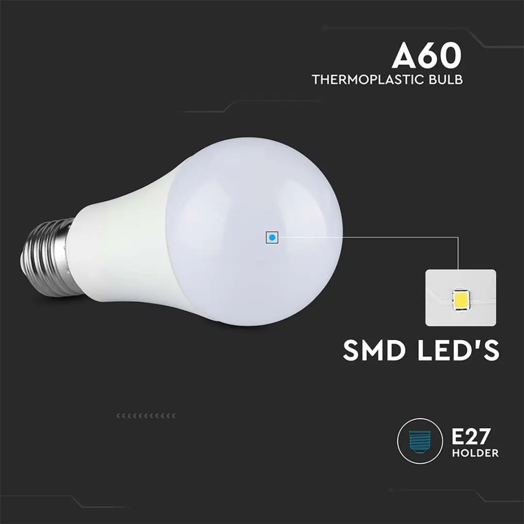 V-TAC VT-2099-N LED-lamp E27 - 8.5W - 4000K - afbeelding 3 van 6