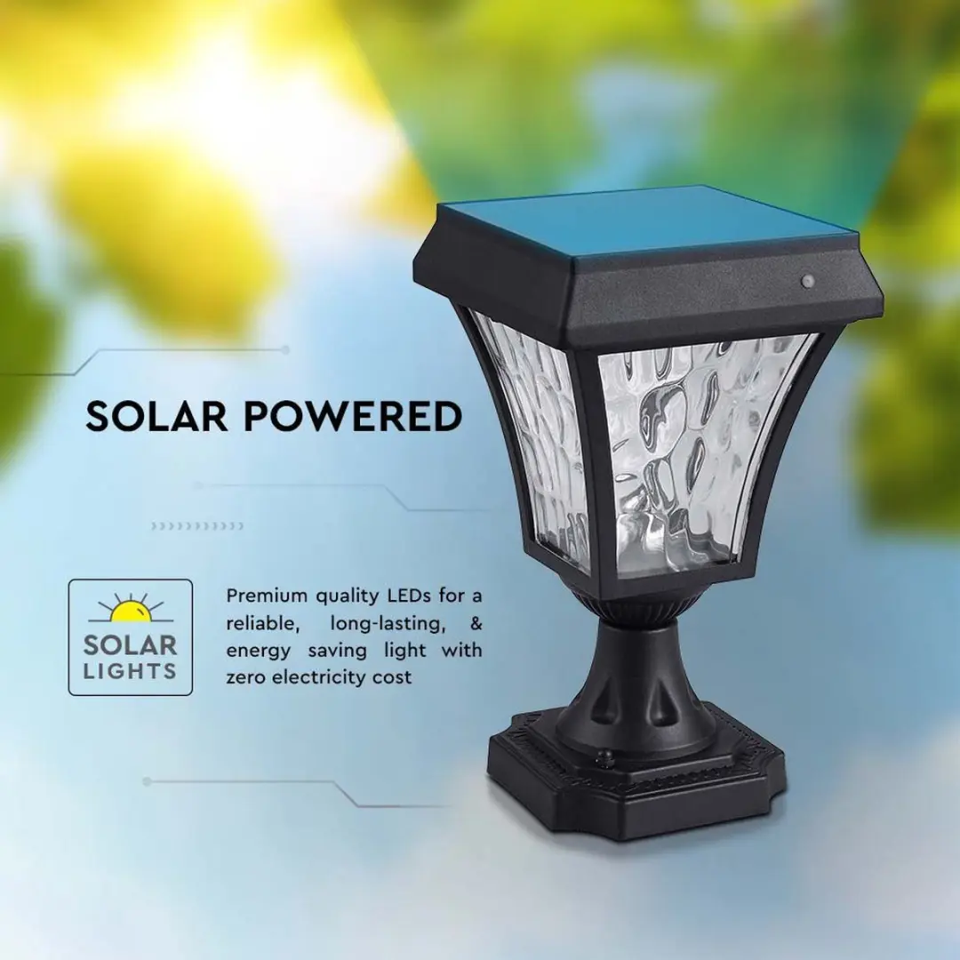 V-TAC VT-983-S Solar Staande Tuinlamp - 2W - Mat Zwart - afbeelding 3 van 6