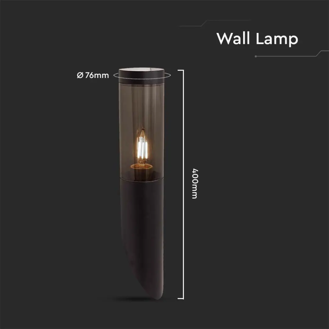 V-TAC VT-1183 Wandlamp Buiten - UP - Down - Wandbevestigingen - E27 Houder - IP44 - Zwart - afbeelding 5 van 6