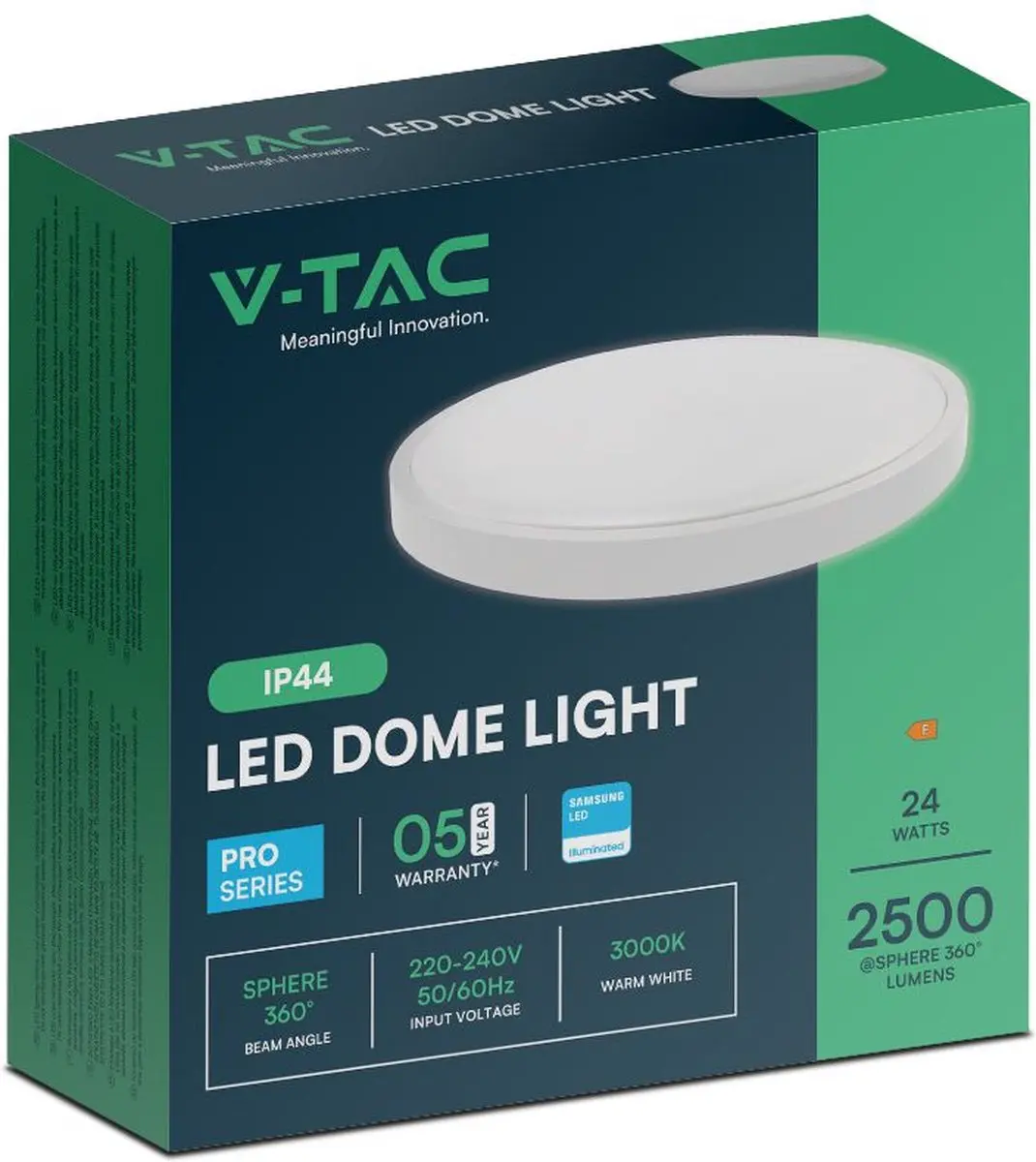 V-TAC VT-8624 LED Plafondlamp - 24W - 3000K - IP44 - afbeelding 6 van 6