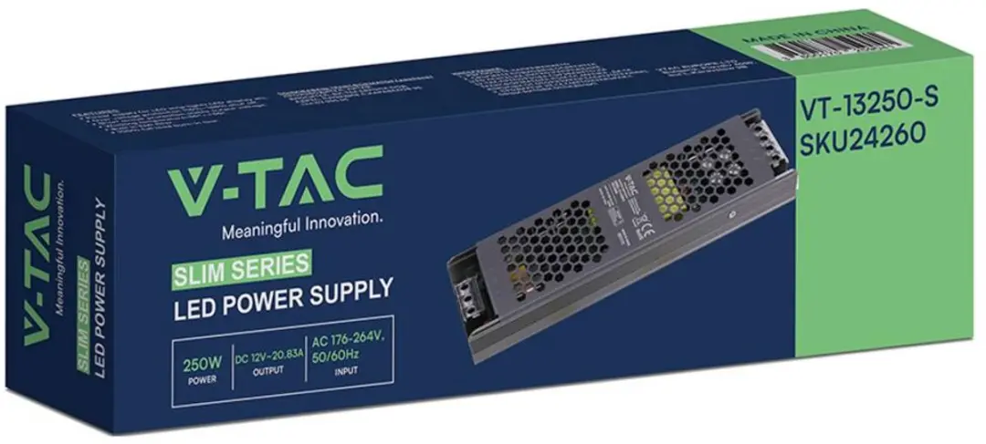 V-TAC VT-13250-S LED-transformator - 250W - 12V DC - afbeelding 3 van 3