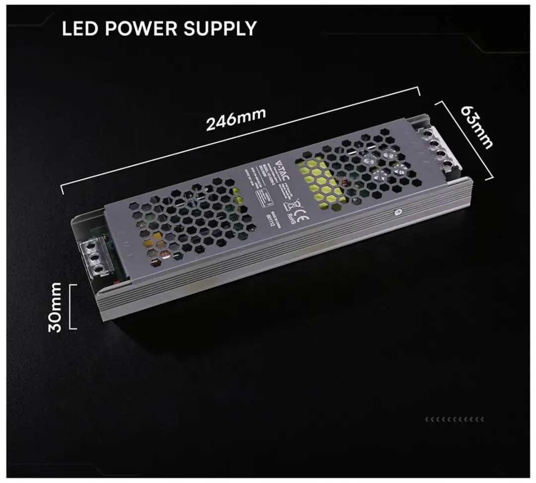 V-TAC VT-13250-S LED-transformator - 250W - 12V DC - afbeelding 2 van 3