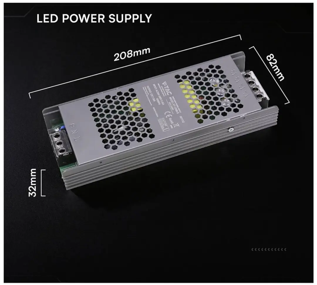 V-TAC VT-13360-S LED-transformator - 360W 12V - afbeelding 3 van 3
