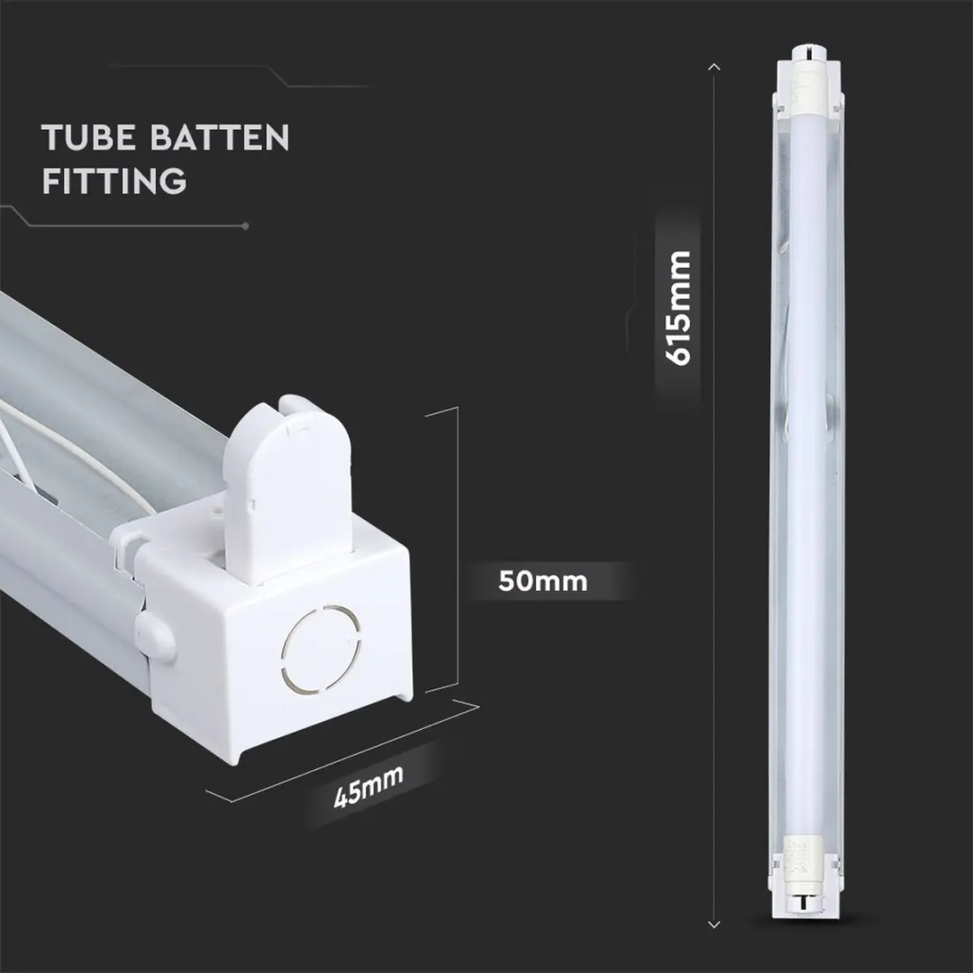 V-TAC VT-16010 LED Tube - Enkele fitting - IP20 - 60CM - afbeelding 4 van 6
