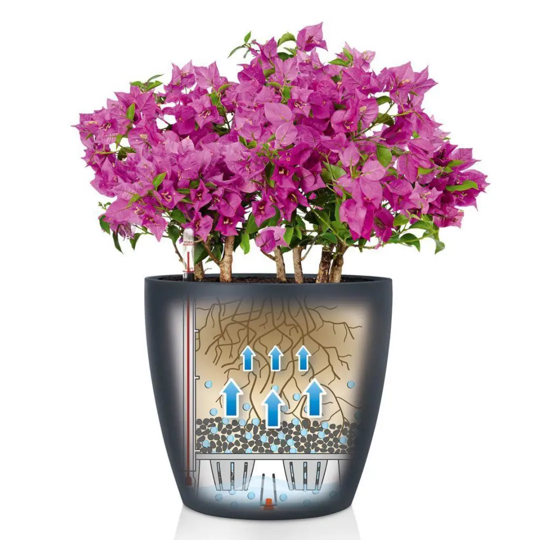 Lechuza Classico Color 28 Plantenbak - 9 l - Leisteengrijs - afbeelding 2 van 6