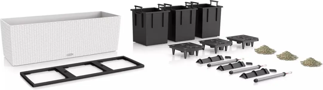 Lechuza Trio Cottage 30 Plantenbak - 42l - Graniet - afbeelding 4 van 6