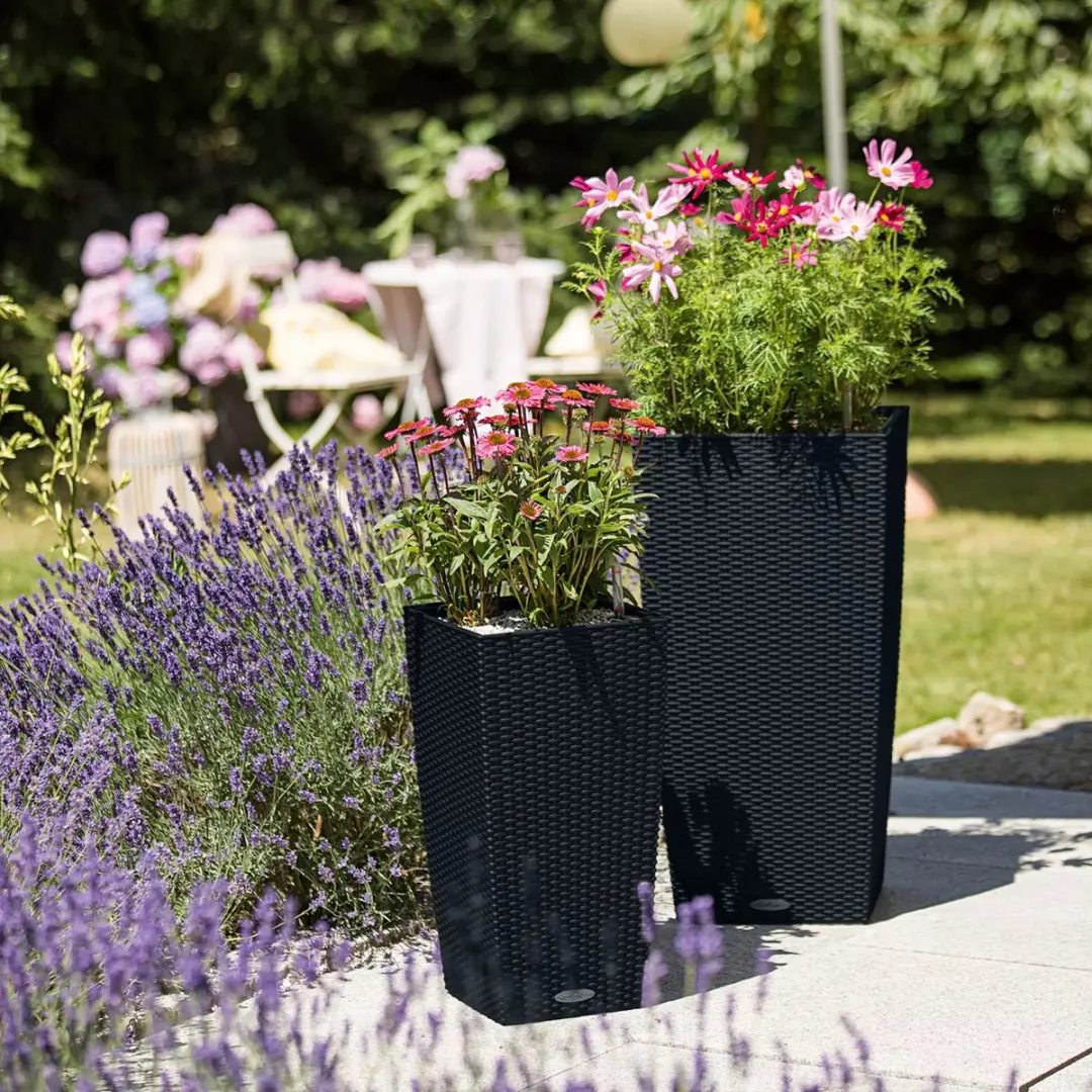 Lechuza Cubico Cottage 40 Plantenbak 31 l - Grafietzwart - afbeelding 4 van 6