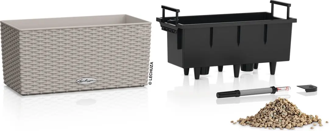 Lechuza Balconera Cottage 40 Plantenbak - Zandbruin - afbeelding 3 van 6