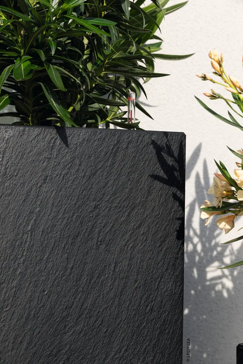 Lechuza CANTO Slatestone 30 low plantenbak - donkergrijs - afbeelding 2 van 6