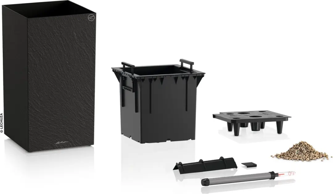 Lechuza CANTO Slatestone 30 high Plantenbak - 11L - afbeelding 4 van 6