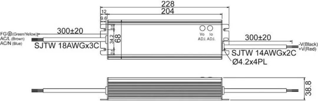 Mean Well HLG-150H-24A LED-driver - 150W 24V - afbeelding 2 van 5