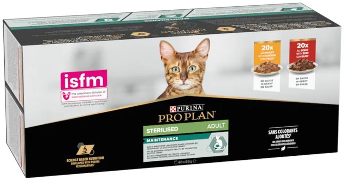 Pro Plan Sterilised Adult Natvoer voor Katten 40x85g