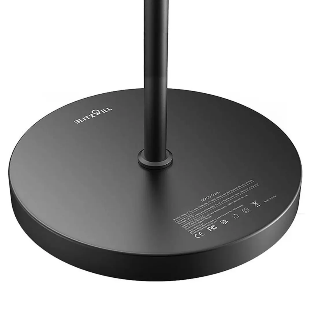 BlitzWolf BWL-FL-0001 Vloerlamp - 36W - Zwart - afbeelding 4 van 5