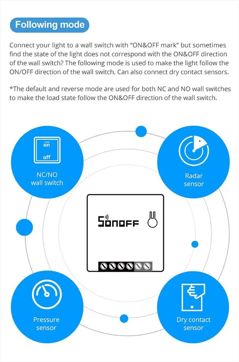 Sonoff MINIR2 Wifi Schakelaar - Transparant - afbeelding 3 van 6