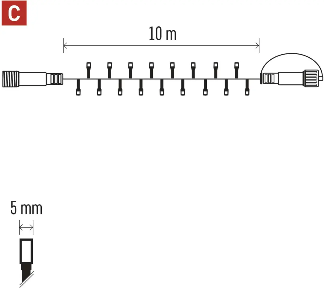 Emos D1AG01 Feeënlichtjes - 10 m - IP44 - afbeelding 3 van 6