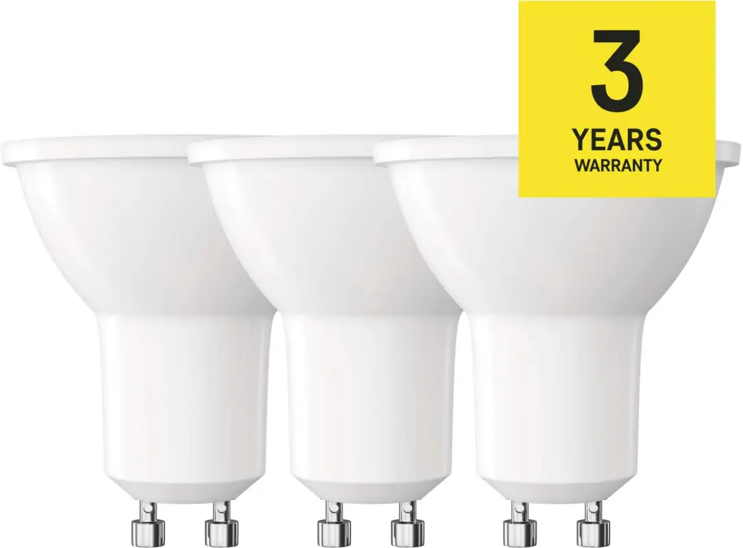Emos Classic LED-lamp GU10 7W 806lm - Warm wit - 3 stuks - afbeelding 6 van 6