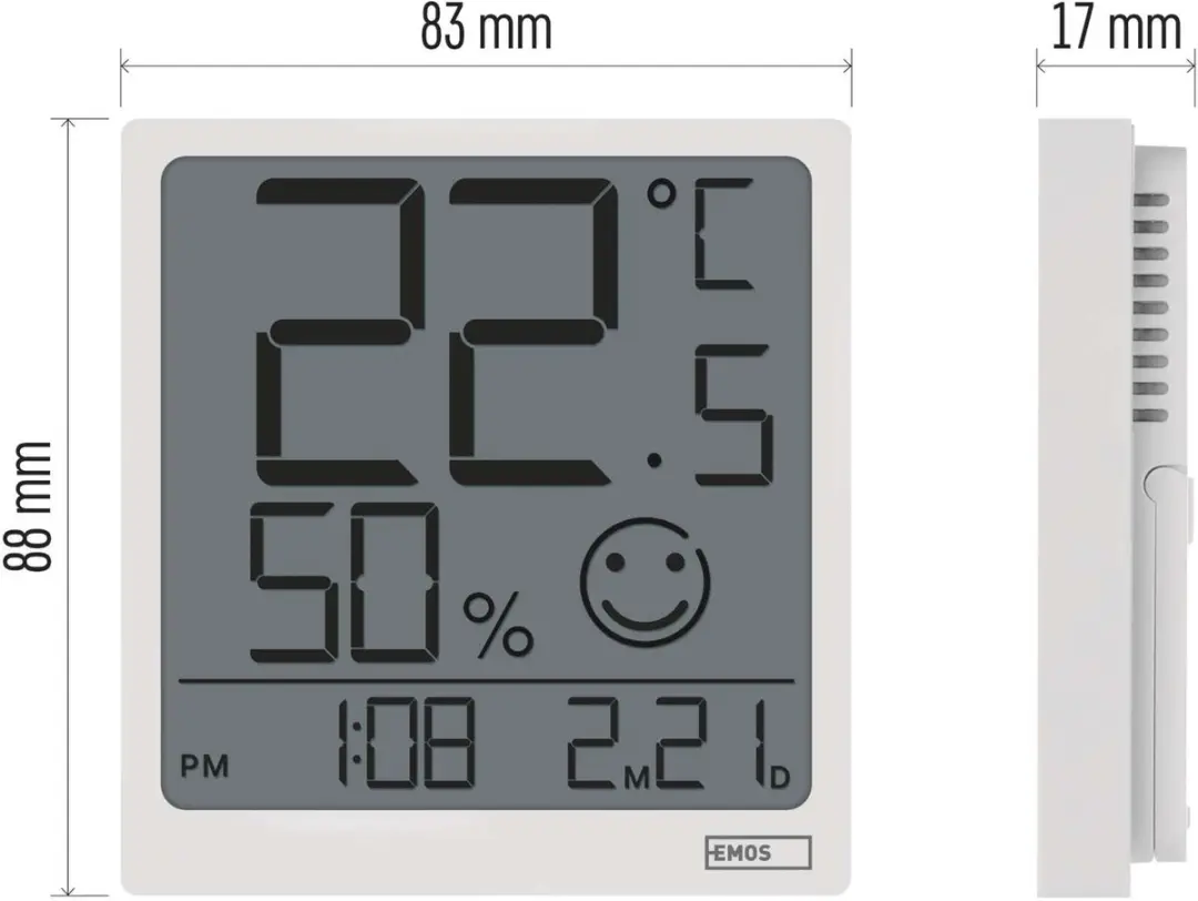 Emos E0522 Digitale Thermometer met Hygrometer - Wit - afbeelding 6 van 6