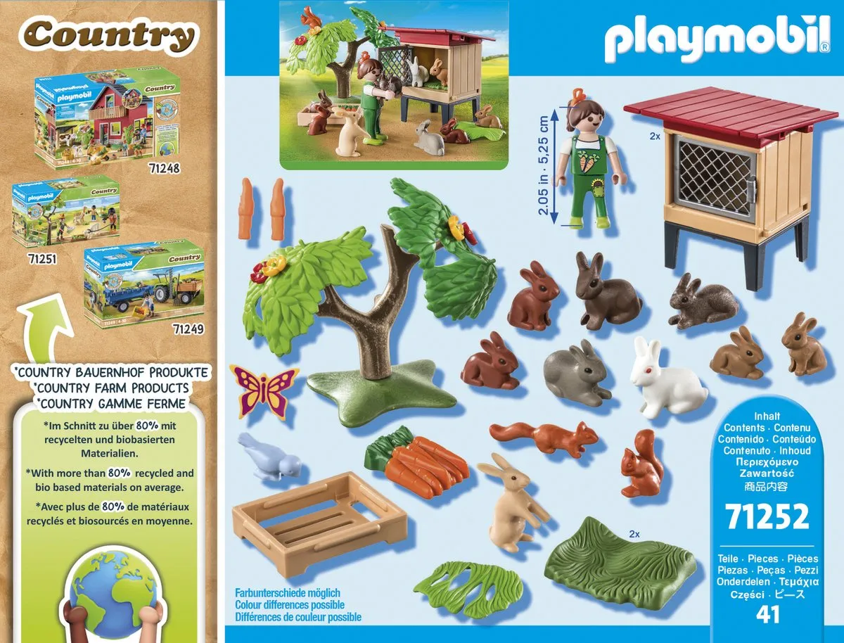 Playmobil Country Konijnenhok 71252 - Multicolor