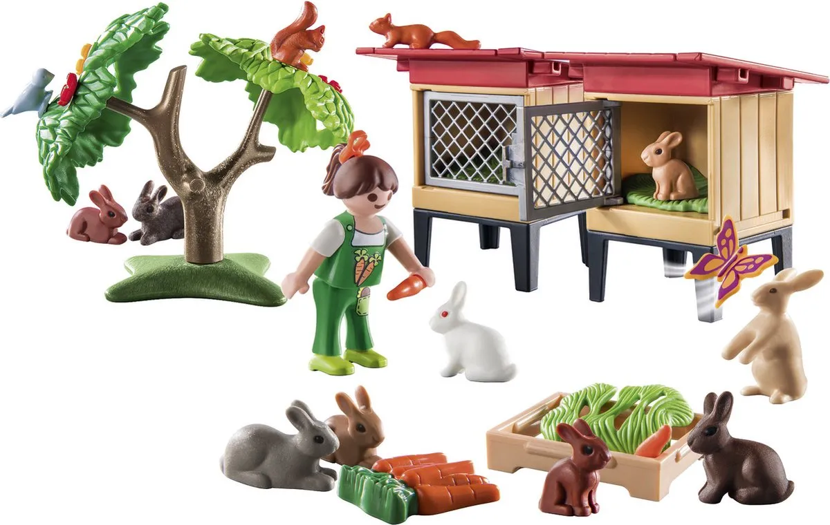 Playmobil Country Konijnenhok 71252 - Multicolor