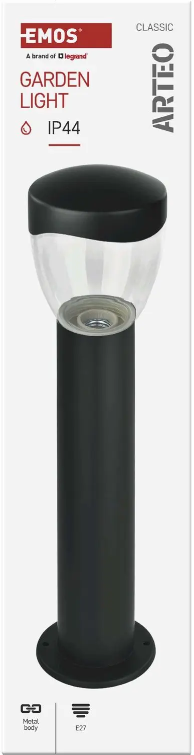 EMOS ARTEO Tuinpaallamp E27 15W - Antraciet - afbeelding 4 van 6