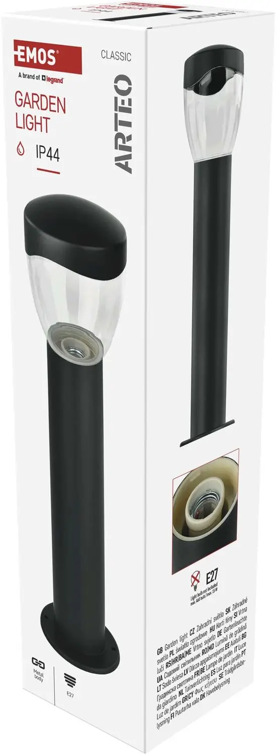 EMOS ARTEO Tuinpaallamp E27 15W - Antraciet - afbeelding 3 van 6