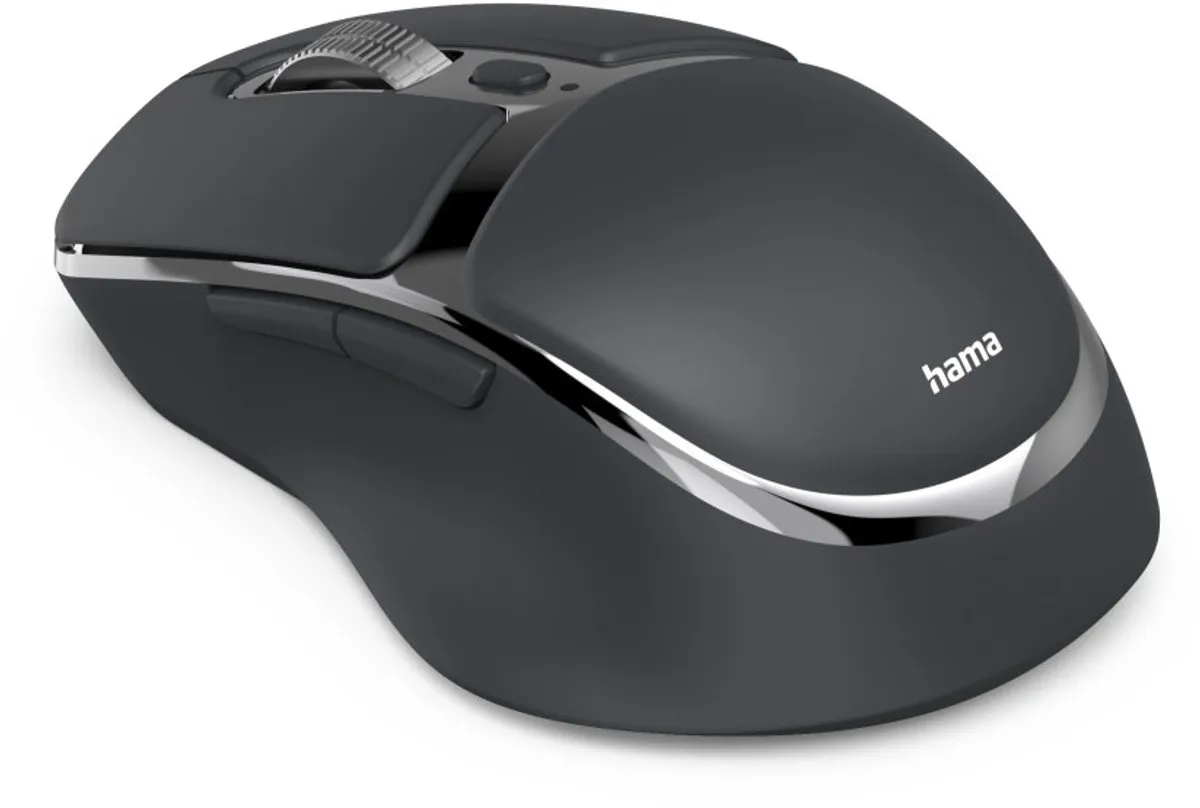 Hama WM-800 - Optische draadloze muis - 8 knoppen - 2.4 GHz RF & BT - Stil - Oplaadbaar - Zwart