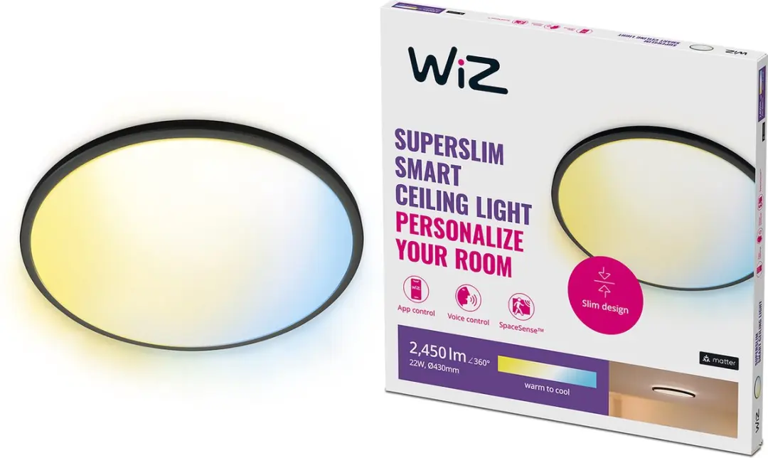 WiZ SuperSlim Plafondlamp 22W