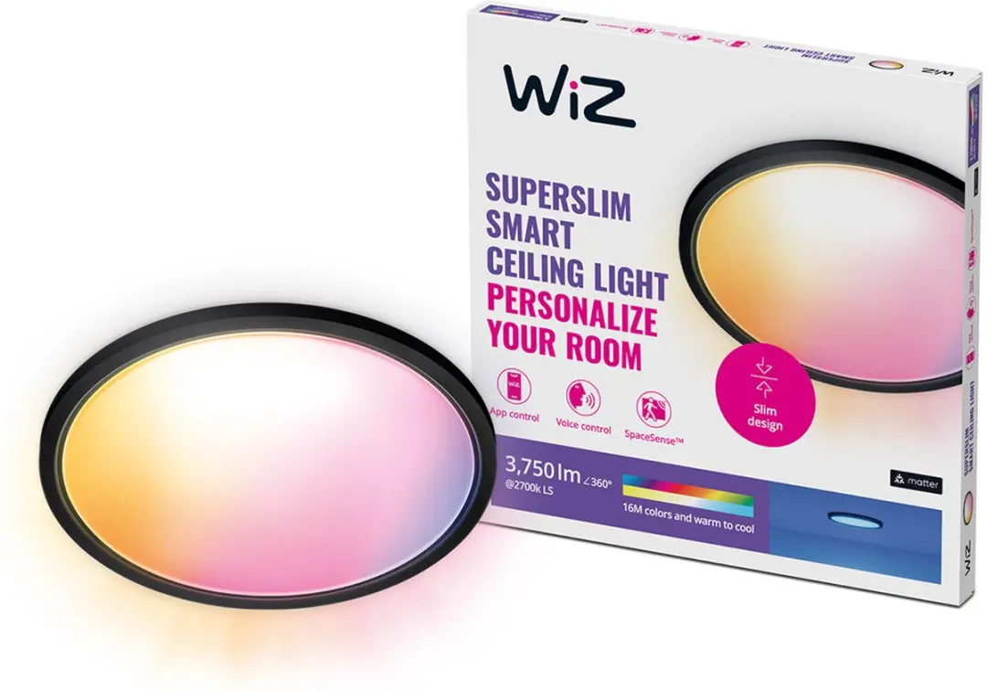 WiZ SuperSlim LED Plafondlamp RGBW